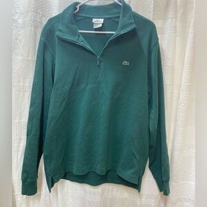 Lacoste Men's Forest Green Zip-Up Sweater